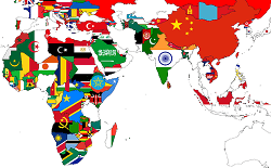 africa and asia flags