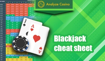 blackjack cheat sheet