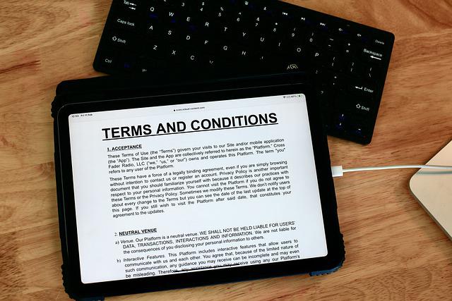 terms and conditions