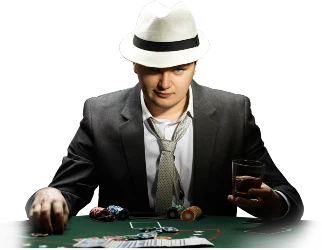 man playing at the casino